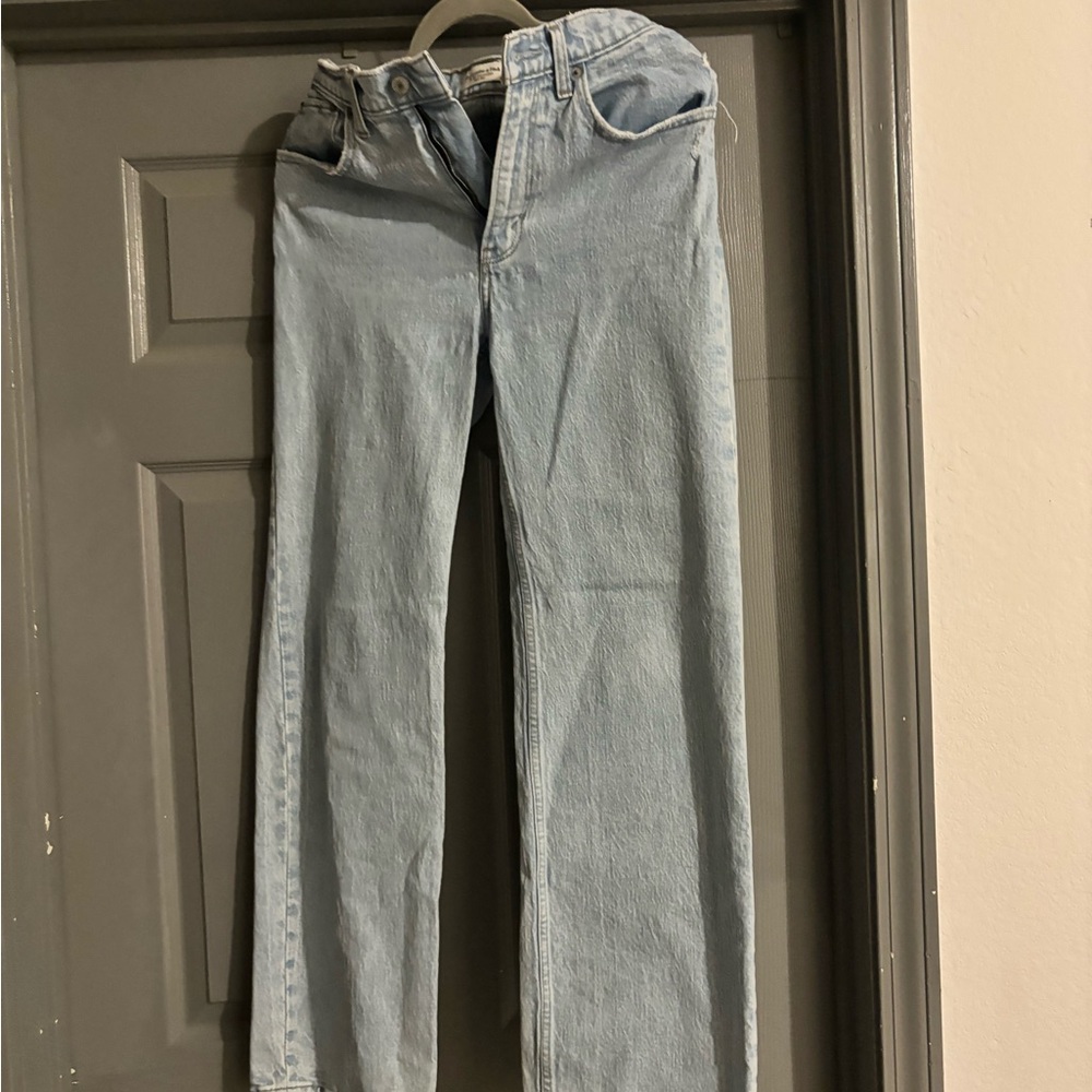 Abercrombie & Fitch Light Blue Straight Leg Jeans